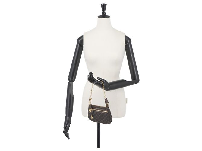 Louis Vuitton Monogram Mini Lin Pochette Handtasche Damier ebene - Ansicht 9