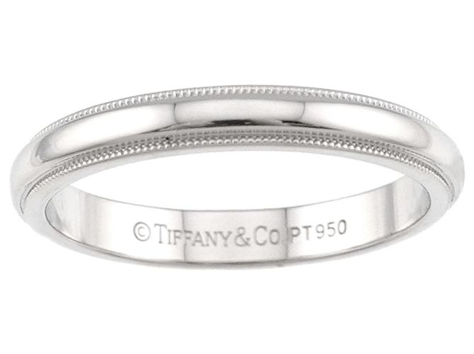 Tiffany & Co. Milgrain 1 Platinband Ring - Ansicht 2