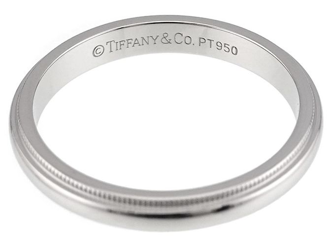 Tiffany & Co. Milgrain 1 Platinband Ring - Ansicht 3