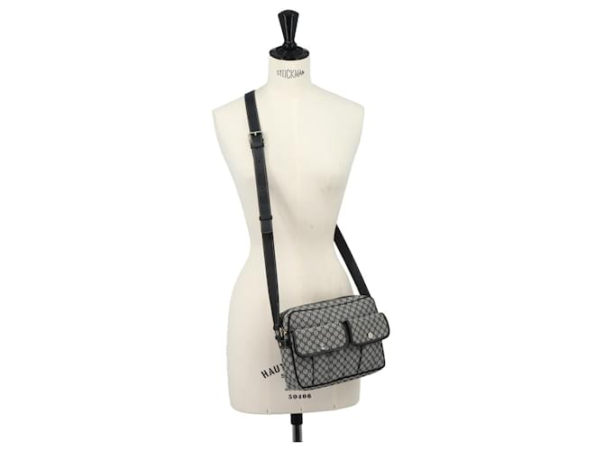 Céline Borsa a tracolla Celine Macadam Marrone Nero - vista 10