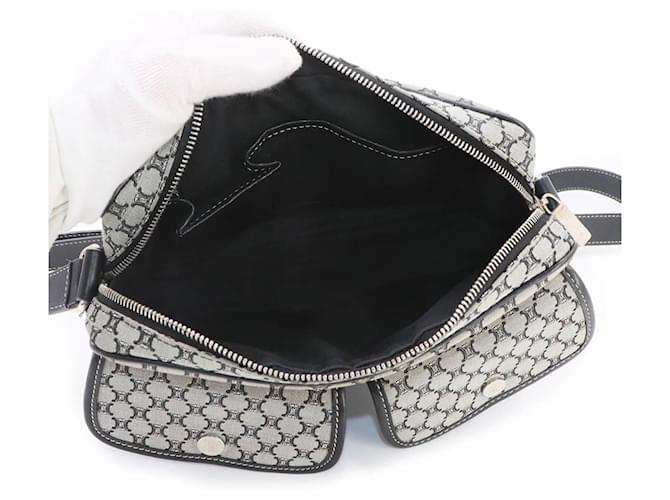 Céline Borsa a tracolla Celine Macadam Marrone Nero - vista 6