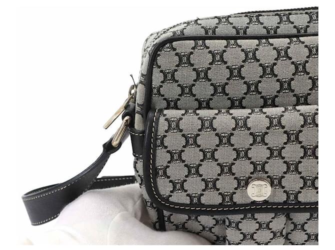 Céline Borsa a tracolla Celine Macadam Marrone Nero - vista 8
