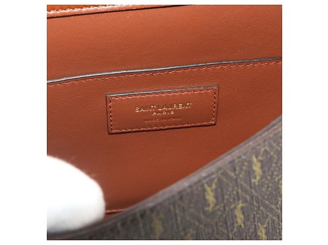 Borsa a mano e a tracolla Saint Laurent Le Monogram Medium Satchel Marrone - vista 7