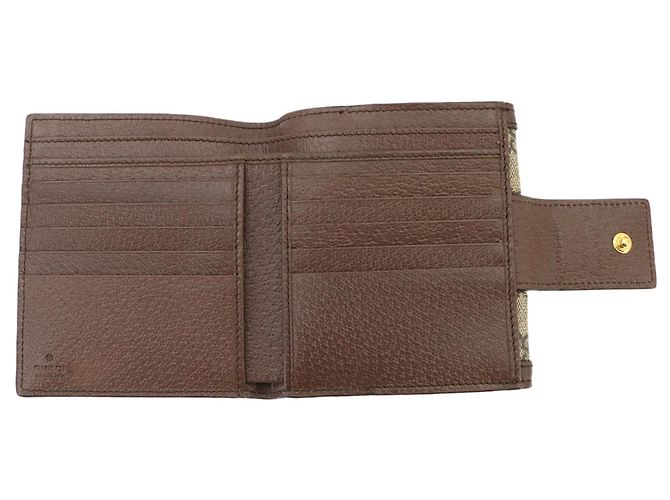 Cartera bi-fold Gucci Ophidia Castaño Beige - vista 5