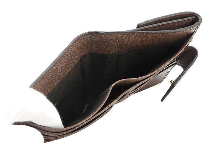 Cartera bi-fold Gucci Ophidia Castaño Beige - vista 6