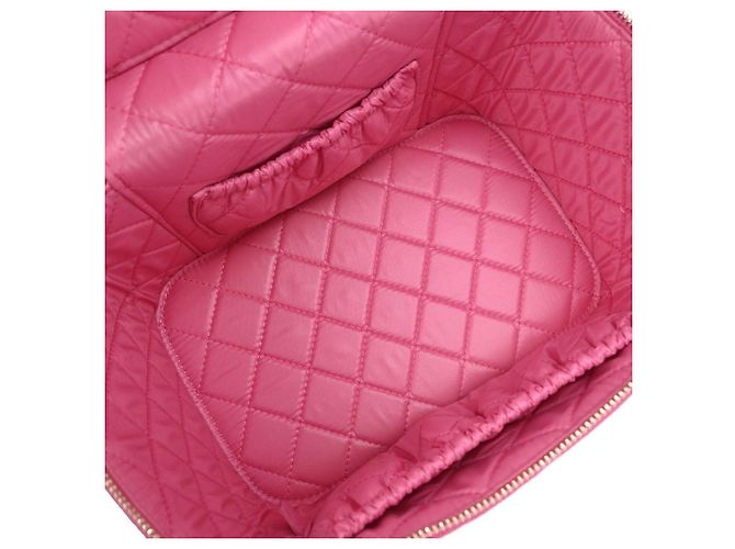 Beauty Case Chanel Vintage Timeless Caviar Large Rosa - vista 4