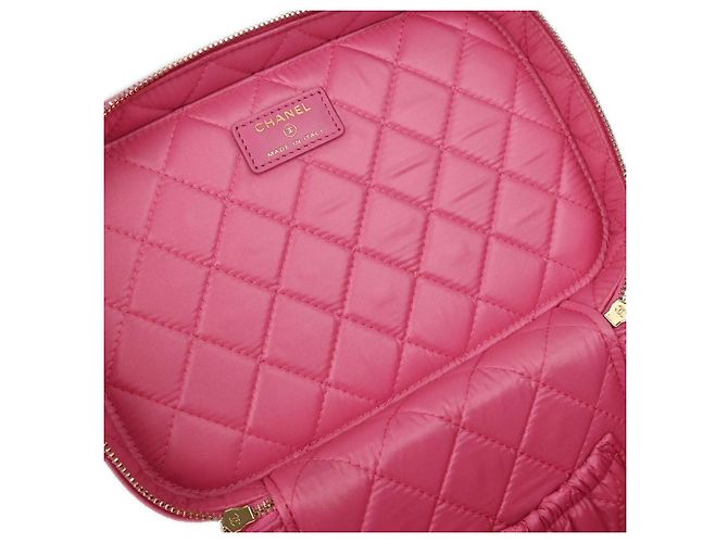 Beauty Case Chanel Vintage Timeless Caviar Large Rosa - vista 5