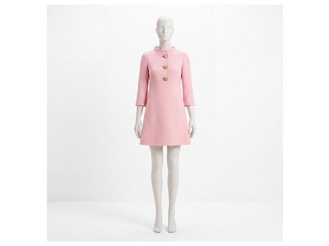 Valentino Vestido corto de Crepe Couture rosa - vista 3