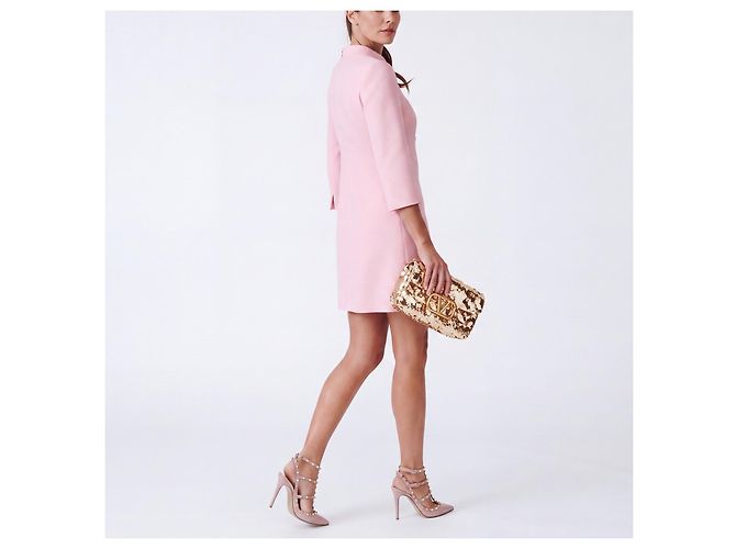 Valentino Vestido corto de Crepe Couture rosa - vista 5