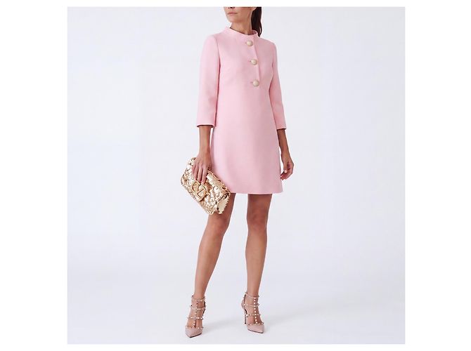 Valentino Vestido corto de Crepe Couture rosa - vista 6