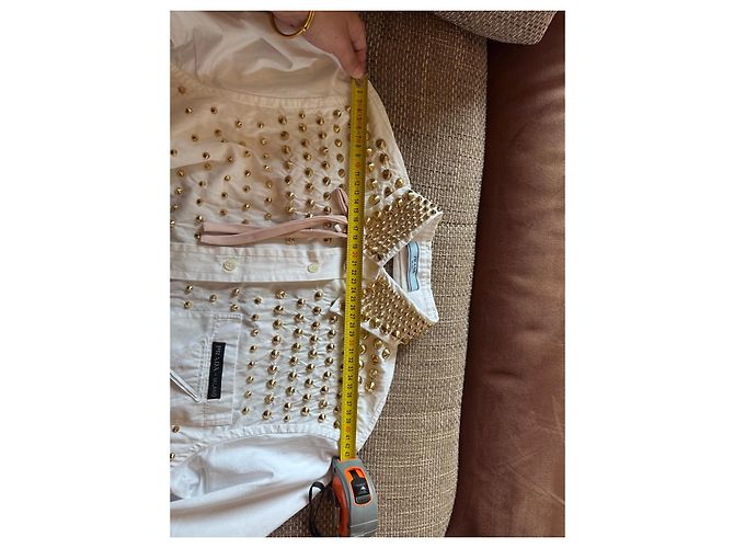 Vestido Prada Runway SS19 de seda con tachuelas Negro Blanco Beige - vista 12