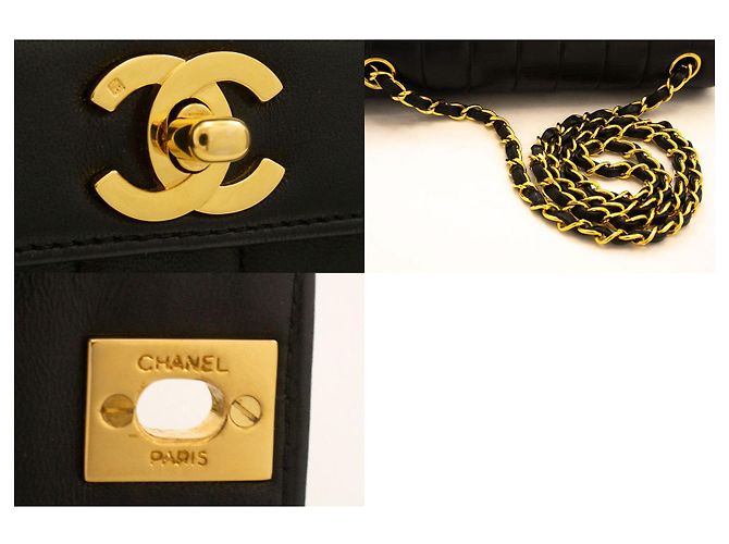 Chanel Mademoiselle Vintage Flap Lambskin Nero - vista 7