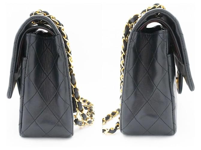 Chanel Classic Flap Lambskin Medium Nero - vista 5