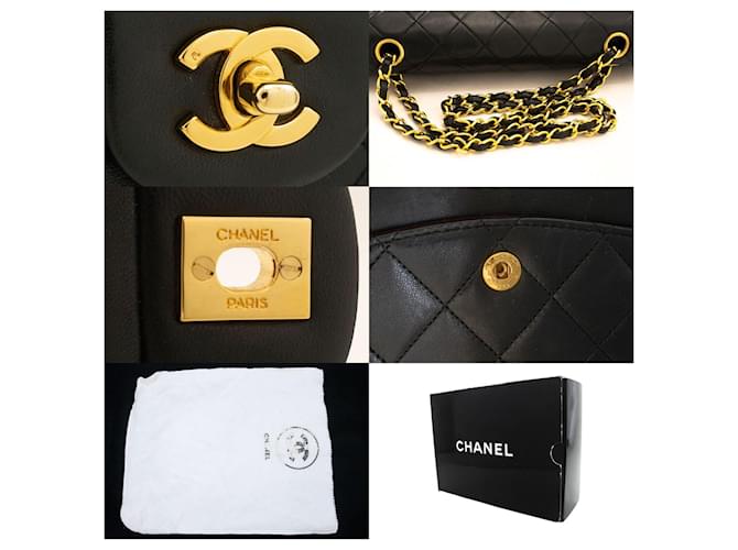 Chanel Classic Flap Lambskin Medium Nero - vista 7