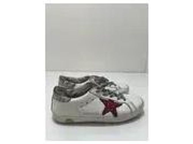 Golden Goose Weiße Leder-Sneaker Low-Top mit rotem Stern - Ansicht 2