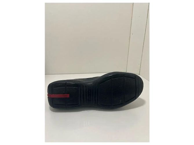 Sneakers Prada in pelle nera Nero - vista 2