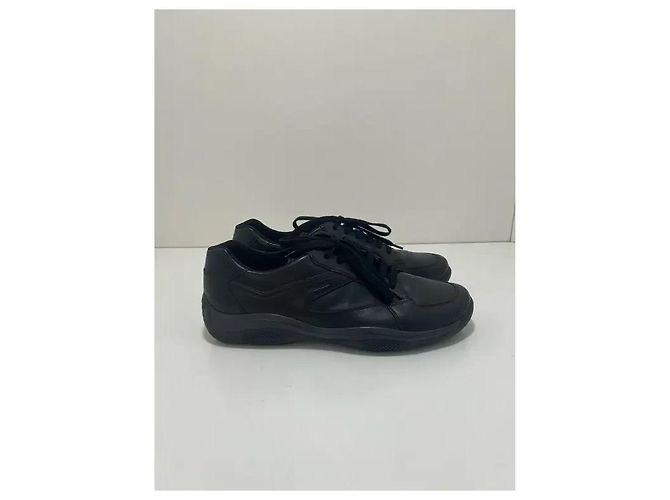Sneakers Prada in pelle nera Nero - vista 7
