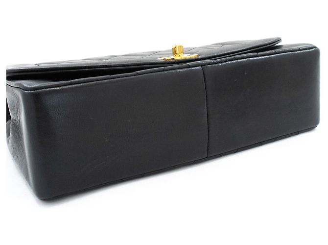 Diana Chanel Vintage Chain Curved Flap Quilted Leather Medium Nero - vista 4