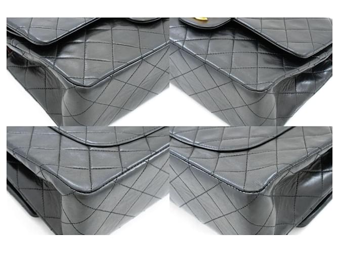 Chanel Classic Flap Lambskin Medium Nero - vista 6