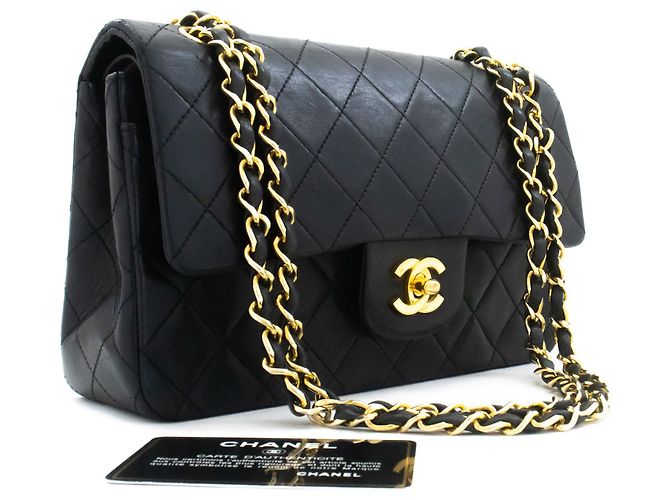 Chanel Classic Flap Lambskin Small Nero - vista 3