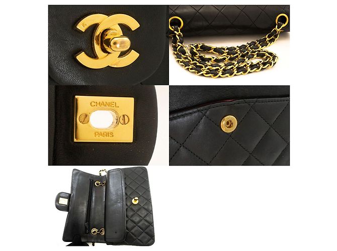 Chanel Classic Flap Lambskin Small Nero - vista 7