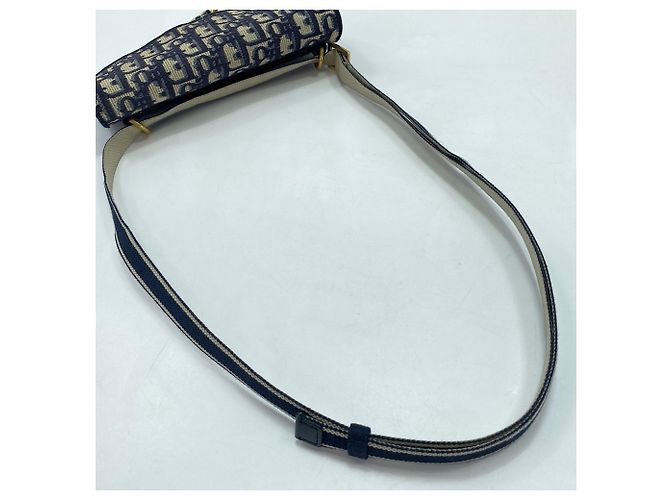 Borsello da vita Christian Dior Saddle Slim Pouch Oblique Blu navy - vista 10
