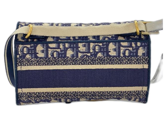 Borsello da vita Christian Dior Saddle Slim Pouch Oblique Blu navy - vista 3