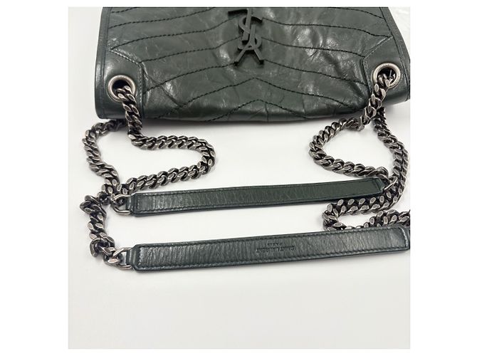Borsa a mano e a tracolla Yves Saint Laurent Niki Verde - vista 10