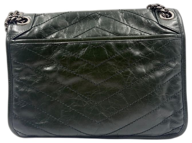 Borsa a mano e a tracolla Yves Saint Laurent Niki Verde - vista 3