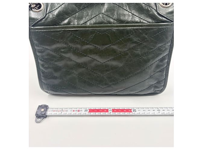 Borsa a mano e a tracolla Yves Saint Laurent Niki Verde - vista 4
