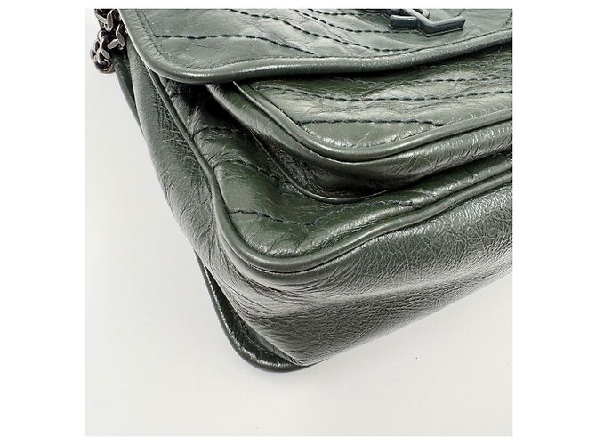 Borsa a mano e a tracolla Yves Saint Laurent Niki Verde - vista 8