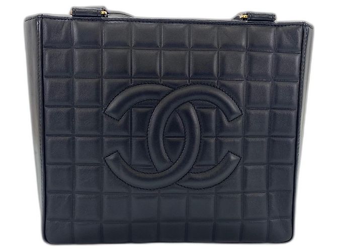 Borsa Tote CHANEL Chocolate Bar Nero - vista 2