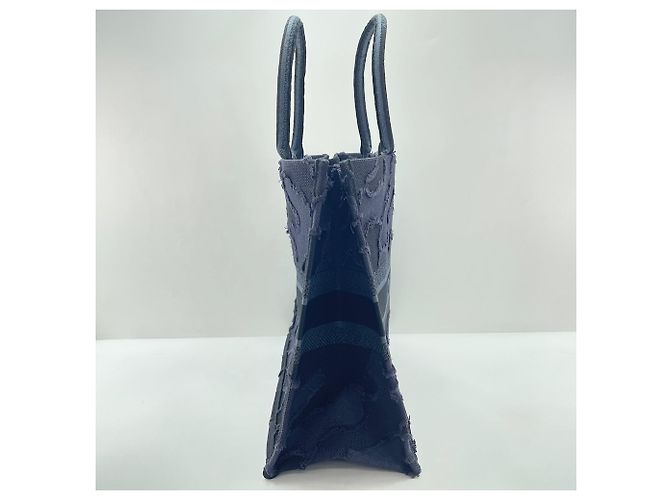 Borsa Book Tote con frange Christian Dior Blu navy - vista 3