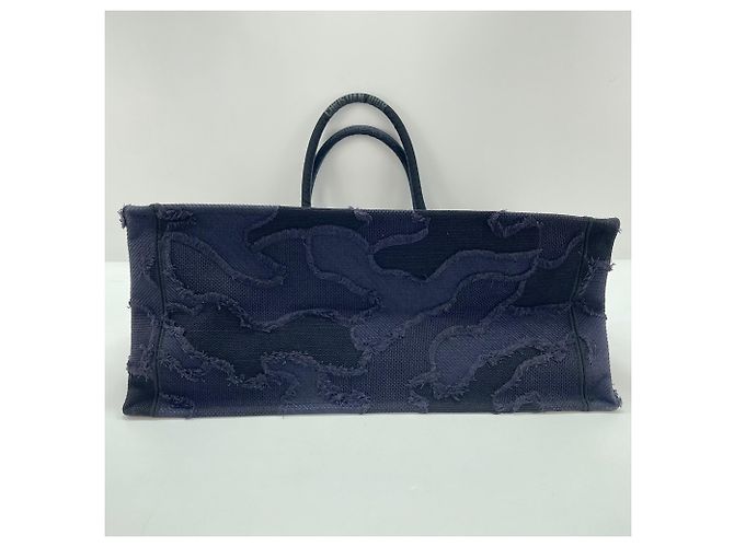 Borsa Book Tote con frange Christian Dior Blu navy - vista 5