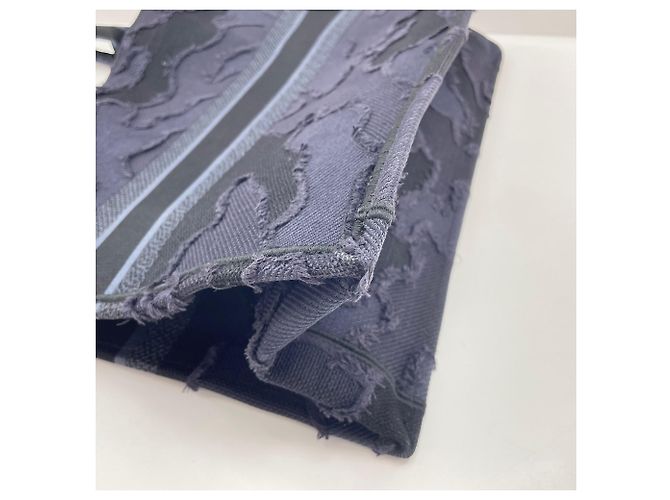 Borsa Book Tote con frange Christian Dior Blu navy - vista 6