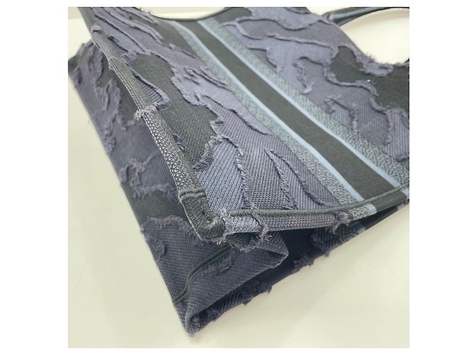Borsa Book Tote con frange Christian Dior Blu navy - vista 7