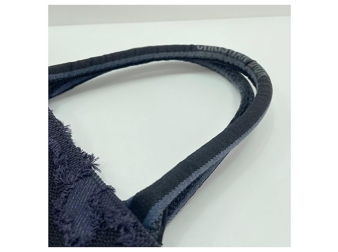 Borsa Book Tote con frange Christian Dior Blu navy - vista 8