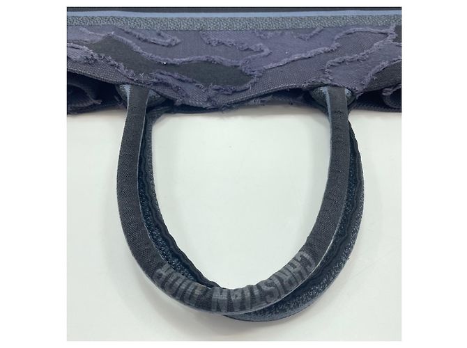 Borsa Book Tote con frange Christian Dior Blu navy - vista 9