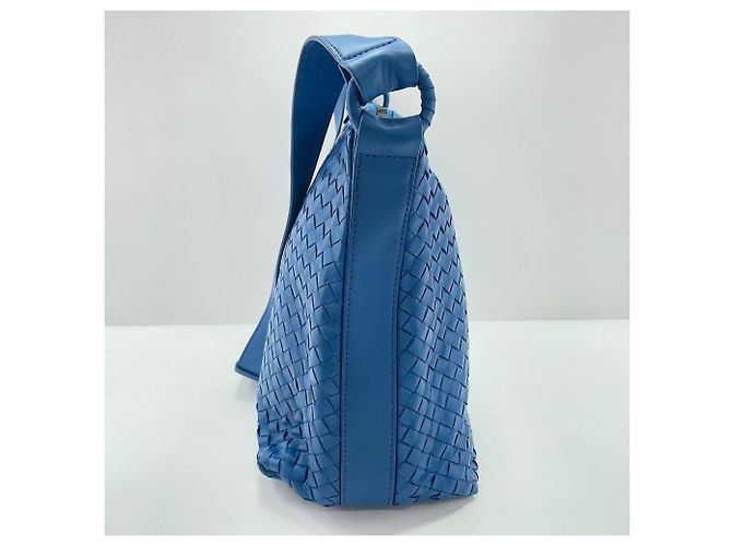 Borsa a tracolla Bottega Veneta Intrecciato Blu - vista 4