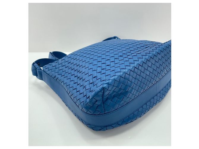 Borsa a tracolla Bottega Veneta Intrecciato Blu - vista 6