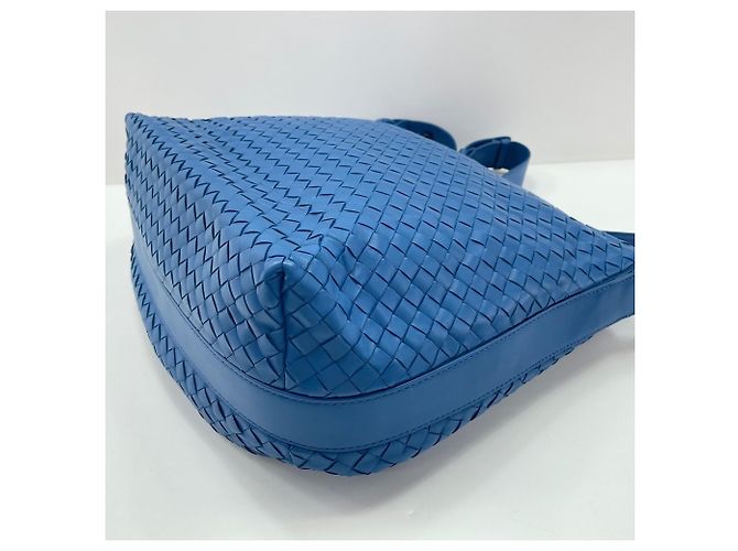 Borsa a tracolla Bottega Veneta Intrecciato Blu - vista 7