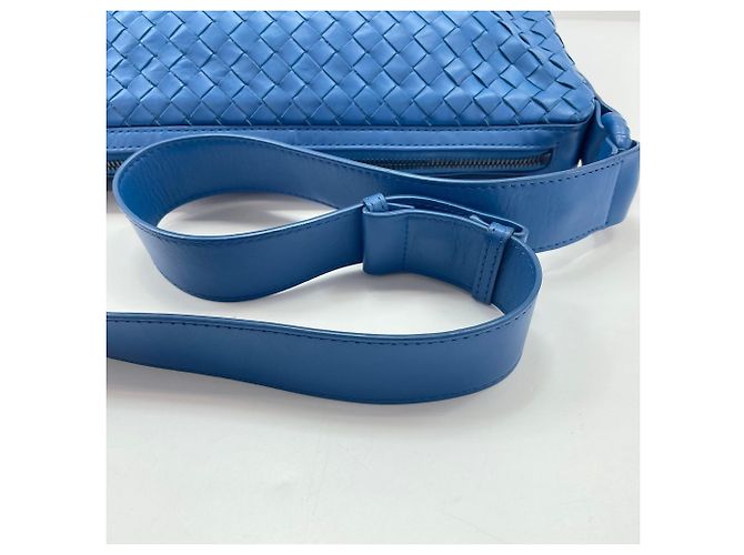 Borsa a tracolla Bottega Veneta Intrecciato Blu - vista 8
