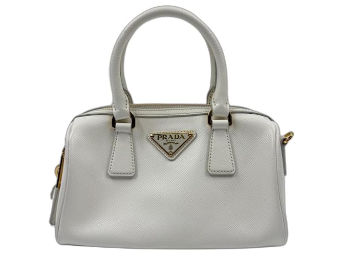 Borsa PRADA Saffiano usata in White Bianco - vista 2