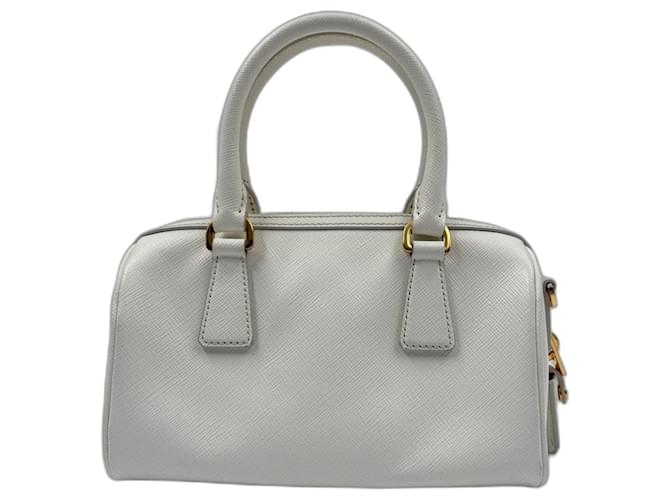Borsa PRADA Saffiano usata in White Bianco - vista 3