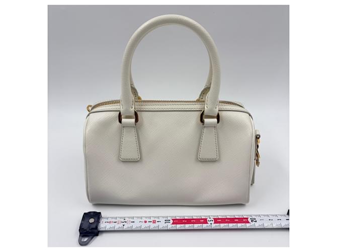Borsa PRADA Saffiano usata in White Bianco - vista 4