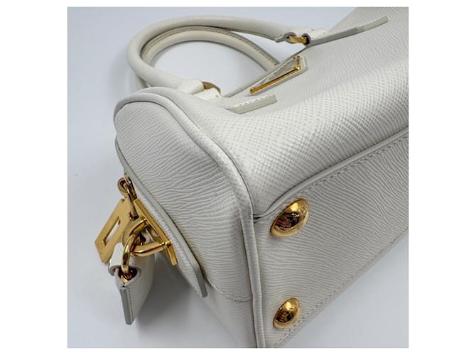 Borsa PRADA Saffiano usata in White Bianco - vista 8