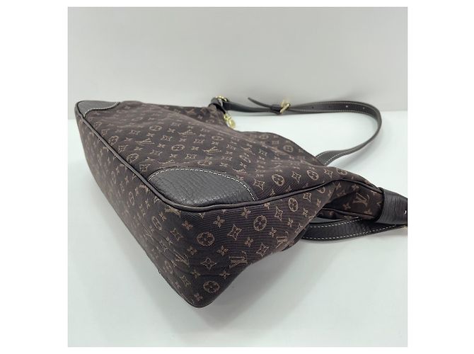 Borsa a tracolla Louis Vuitton Monogram Mini Lin Marrone - vista 8
