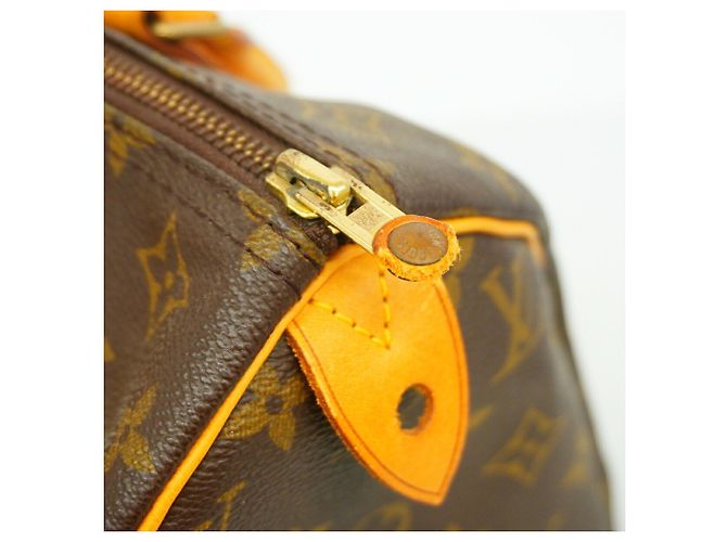 Borsa Louis Vuitton Monogram Speedy 30 Marrone - vista 10