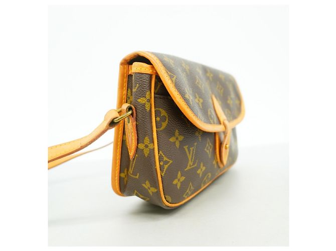 Borsa a tracolla Louis Vuitton Monogram Gibeciere PM Marrone - vista 2