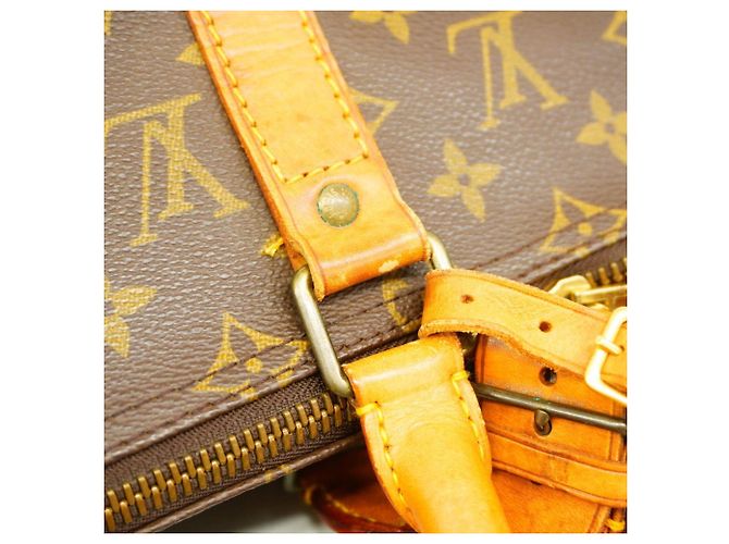 Borsa Louis Vuitton Monogram Keepall 50 Marrone - vista 10